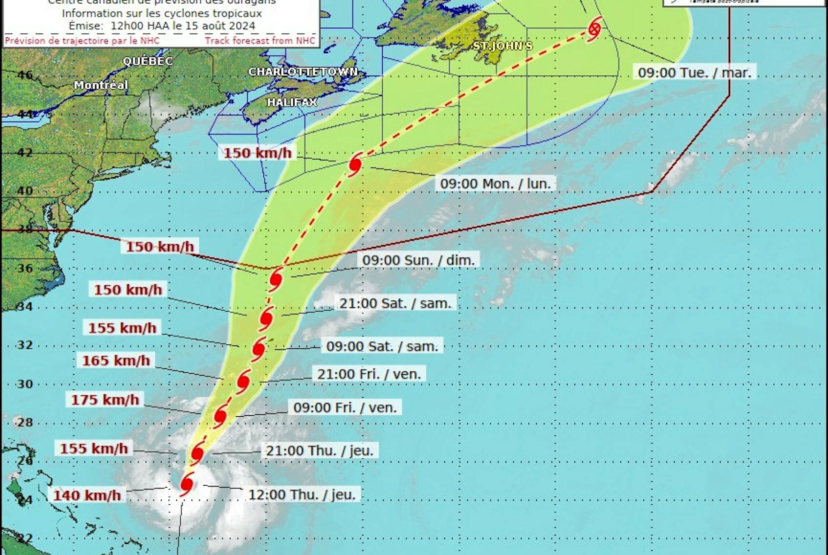 飓风埃内斯托移动路径预测